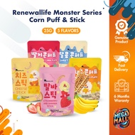 Renewallife Monster Series Corn Puff & Stick 25g – Baby Snack 12 Months+, Healthy & Tasty Treat