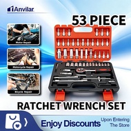 Ratchet Wrench Set Heavy Duty Tools For Motorcycle 46/53pcs Ratchet Wrench Set
