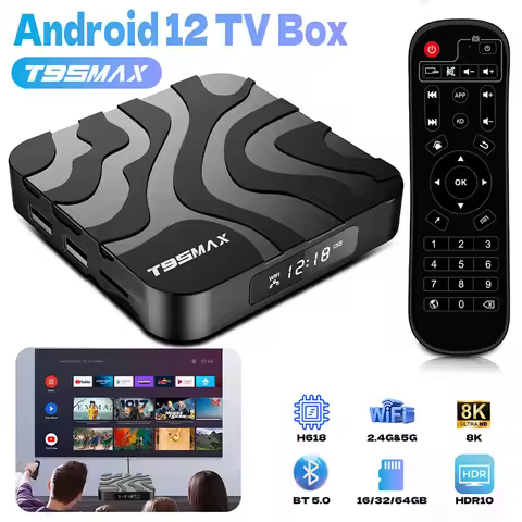 T95 MAX Allwinner H618 Smart TV Box Android 12 2.4G/5G Dual Wifi Quadcore 8GB16GB32GB64GB 8K Ultra H