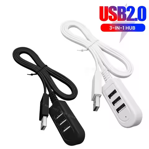 3 In 1 USB HUB Splitter Socket Multi-function USB Charger USB Port Hub High Speed Data Transfer For 
