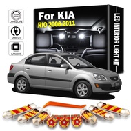 8Pcs Interior LED For Kia Rio 2 MK2 JB 2006 2007 2008 2009 2010 2011 Canbus Vehicle Bulb Dome Readin
