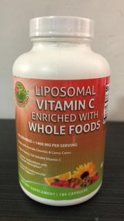 特價 Liposomal Vitamin C 維他命 C 富含有機Acerola 櫻桃和Camu Camu 180粒