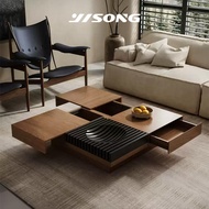 YISONG Square Solid Wood Nordic Coffee Table 茶几