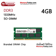 Transcend 4GB DDR3 1333 SO-DIMM Memory (RAM) for Laptop, Notebook (TS512MSK64V3N) แรมสำหรับเครื่องคอมพิวเตอร์พกพา(เครื่องโน้ตบุ๊ก)