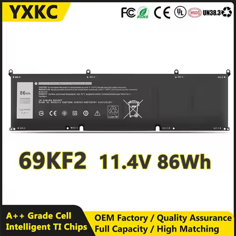 69KF2 Laptop Battery for Dell XPS 15 9500 9510 9520 5550 5560 5570 Precision 5550 8FCTC 70N2F G7 15 