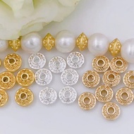 AG00058 [14K Gold-Clad Accessories] 14k Gold-Clad Color-Preserving Pattern UFO Loose Beads Spacer Be
