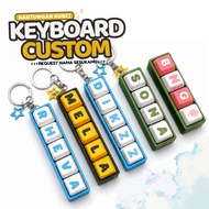 GANTUNGAN Custom Name Keyboard Keychain | Clicky Mini Keyboard Custom Gift Keyboard Fidget Clicker