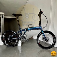 Fnhon Tornado 22” • 9 Gears Shimano • Litepro Chameleon Blue Black Folding Foldable Foldie Bicycle Bike Crius Dahon