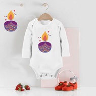 Deepavali Newborn Baby Long Sleeves Romper Casual White Bodysuit One-piece Jumpsuit