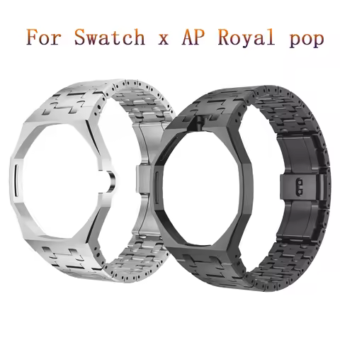 Watch Bands for Swatch X AP Royal POP Watch Band Stainless Steel Metal Wrist Strap Man Luxury Bracel