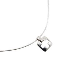 二手蒂芬妮（Tiffany & Co.）穿孔十字架項鍊/頸鍊，純銀（925），約6.5克。女士款。