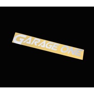Garage one sticker