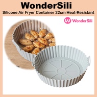 [WONDERSILI] Silicone Air Fryer Container 22cm Heat-Resistant