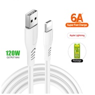 6A 120W Fast Charge Cable: Data Transfer for Apple iPhone