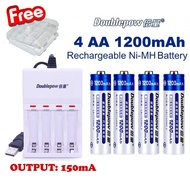 100% Original DoublePow AA/AAA Rechargeable Battery NiMH Battery AA / AAA Battery Charger