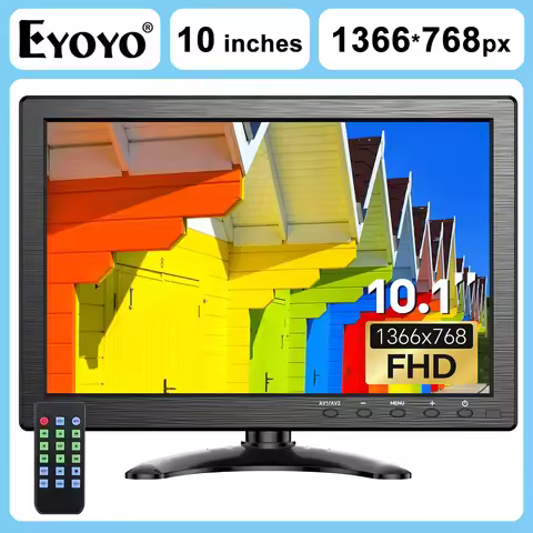 EYOYO Wall Mount 10 Inch HD Security Monitor Support Remote Control Desktop LCD Monitor With HDMI VG