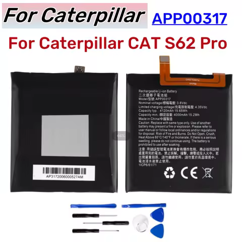 New high quality 4120mAh 15.65Wh Repalcement APP00317 Battery For Caterpillar CAT S62 Pro S62Pro Bat
