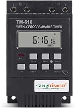 TM616B-4 12V Programmable Timer 30A AC 110V/220V Digital Time Switch Relay Control Din Rail Mount Bl