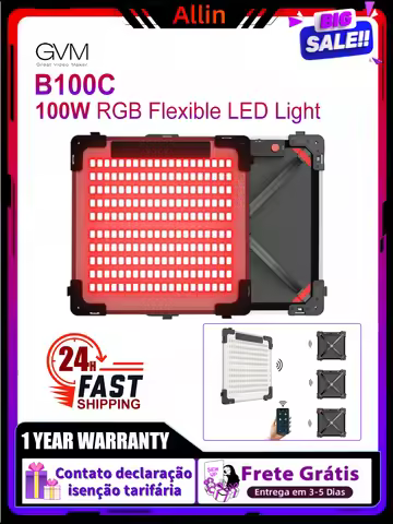 GVM B100C 100W RGB & Bi-Color Flexible LED Light 2000-10000K foldable light wireless App control