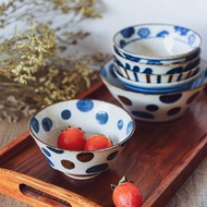 Nishida Muyu Japan Imported Pie West High-Foot Bowl Household Hotel Japanese Ceramic Tableware Rice 
