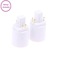 STRO 3Pcs 4 Pin Conductive G24 To E26/E27 Soet Adapter G24Q Lamp Base Adapter G24Q To Medium Light S