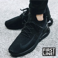 Nike Air Max 270 Flyknit All Black Weaving Running Leisure Sports Training Basketball Shoes Max270 Male Female Sneakers