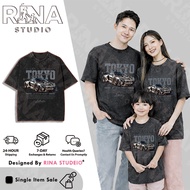&COD RINA STUDIO Family Set Water-Washed Cotton Fabric Racing Car Pattern Modern And Stylish. Availa