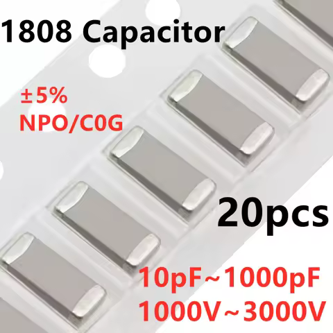 20pcs 1808 SMD Capacitor 10/12/15/20/22/27/33/39/47/56/68/82/100/120/150/180/220/330/470/560/680PF 1