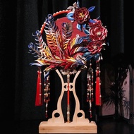 Bridal Wedding Group Fan Chinese Style Wedding Antique Xiuhe Fan Heavy Industry Happy Fan Non-Tangli