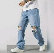 Celana Panjang STANDAR model Sobek Lutut / Celana Jeans Pria Dewasa Sobek Pria / Celana Jeans Longga