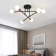 Minimalist 6-Prong LED Ceiling Light Fitting E27