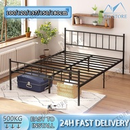 Iron frame bed Steel frame bed High load-bearing sturdy iron bed Full queen bed frame Hotel apartment home iron bed