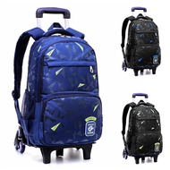 New Middle School Students Trolley Schoolbag Six-Wheel Climbing Stairs Grade 3-6 Boys 8-1