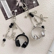CLEIGHTEEN8H Music Headphone Bag Charms, Bag Decoration Y2K Headphone Charms, Hanging Phone Strap