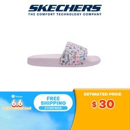 Skechers Women Cali Side Lines 2.0 Skool Daze Walking Slides - 8730080-LTPK