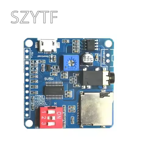 Voice Sound Playback Module Arduino MP3 Player Module UART I/O Trigger Class D Amplifier Board 5W 8M