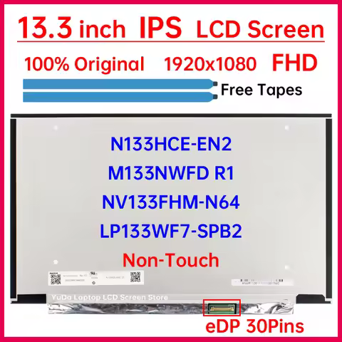 13.3" LCD Screen N133HCE-EN2 M133NWFD R1 LP133WF7-SPB2 NV133FHM-N64 For Lenovo ideapad S340-13IML Di