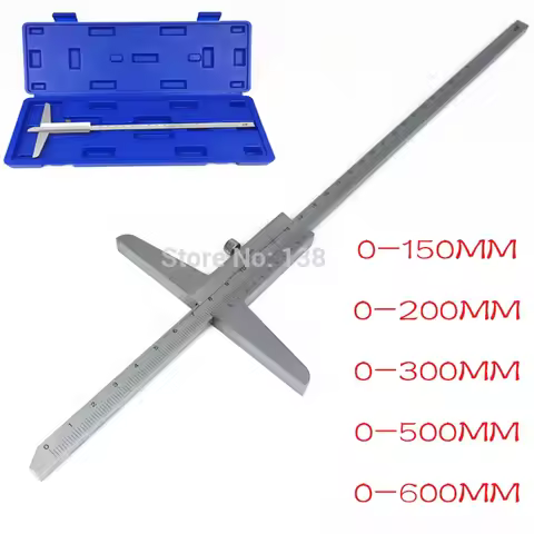 High-quality aluminum alloy 150/200/300/500/600MM precision depth vernier caliper depth measuring to