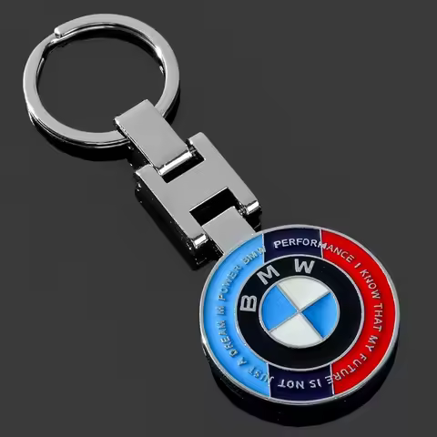 For 50th Anniversary New Logo BMW Emblem Luxury Car Keychain For BMW X1 X2 X3 X4 X5 X6 3 5 Series M2