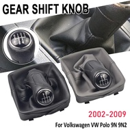 Gear Shift Knob Lever Leather Protective Gaiters Cover Suitable For Volkswagen  Polo 9n 9n2 9n3 2002
