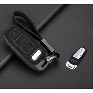 Car Suede Leather Key Case Holder Cover For Audi Q3 Q5 Q8 Q7 Sline C5 C8 A4 B6 B7 B8 B9 TT 80 S6 A1A