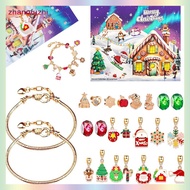 zhangfuzhi Christmas Advent Calender Gift Box 2025 Creative DIY Snowman Santa Claus Bracelet Countdo