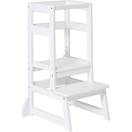 Kitchen Helper Tower, Kitchen Safety Stool, Kids Adjustable Step Stool, Toddler Activity Tower