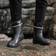 【Ready Stock】❀ Anti-slip fashion kasut getah lelaki Sanming rain boots rain boots men's short cylind