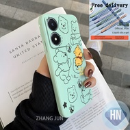 Casing vivo Y02S Y02 Y02T Y02A phone case Customized Cute Teddy Bear Liquid TPU