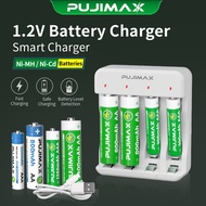 PUJIMAX battery charger NI-MH battery AAA/AA battery rechargeable battery LED fast charger