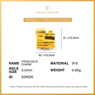 Rose Flower 2g Below Loket 916 Charm Pendant Bajet | Elegold