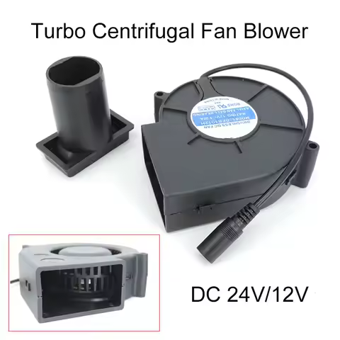 12V/24V Turbo Centrifugal Fan Blower 97*97*33mm DC Brushless 97mm Blower Cooler Fans for Barbecue ve
