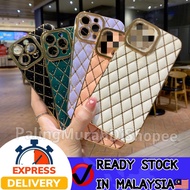 iP 12 12 Pro 12 Pro Max iP 13 13 Pro 13 Pro Max Luxury Trellis Matte Metal Plating Phone Case Cover