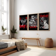 Guts Anime 3 Pack Anime Wall Art Print Anime Poster Warrior Anime Poster Pack Anime Guts Wall Art
